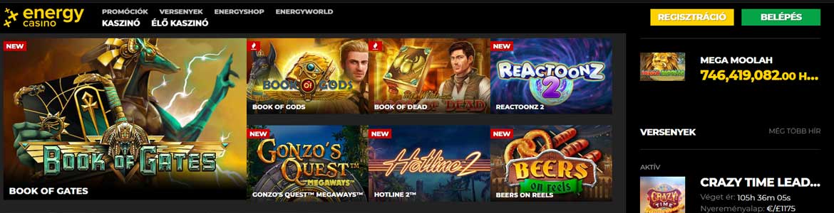 energycasino online kaszino bonuszok infok